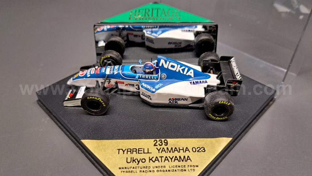 Miniature F1 Tyrrell Yamaha 023 #3 Ukyo Katayama - Onyx 1/43 Bleue Et Blanche (état D'occasion)